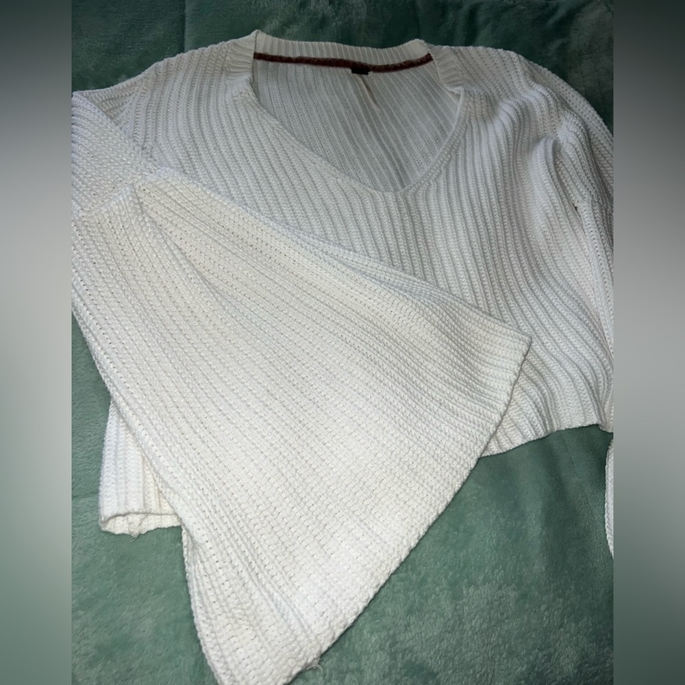 FREE PEOPLE Damsel cotton Bell sleeve sweater S